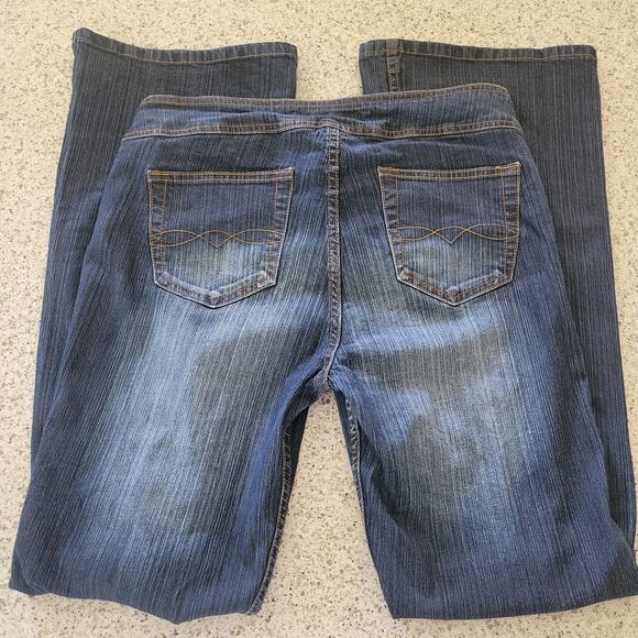 VTG Y2K l.e.i Low Rise Braided Belt Flared Leg Stretch Dark Junior Jeans✨️11 - Picture 13 of 16